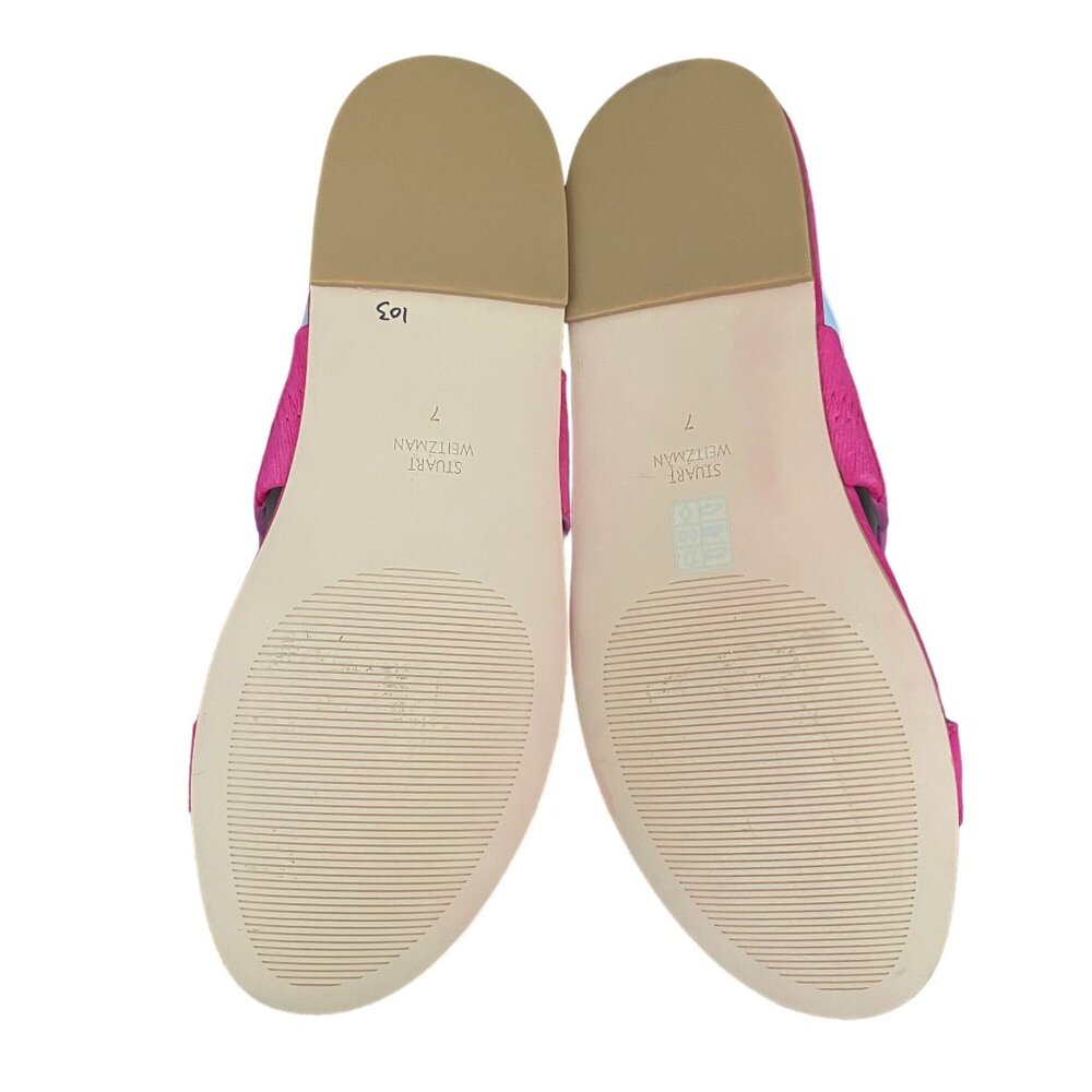 Stuart Weitzman Santorini H. Pink Suede Scalloped Strap Sandal, Size 7 WORN ONCE - Picture 8 of 10